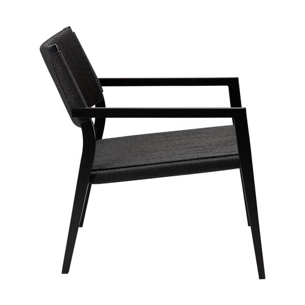 Czarny fotel z trzcinową plecionką Loop – DAN-FORM Denmark-image-3