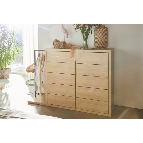 Niska szafa w dekorze dębu 105x113 cm Hugo – TemaHome-image-1