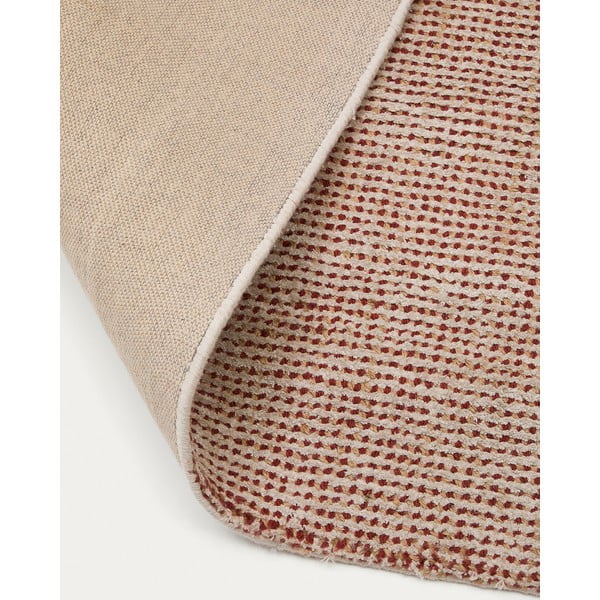 Dywan z wiskozy tkany ręcznie w kolorze terakoty 160x230 cm Elvan – Kave Home-image-2