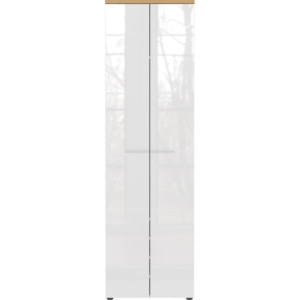 Biała szafa w dekorze dębu 60x198 cm Aledo – Germania