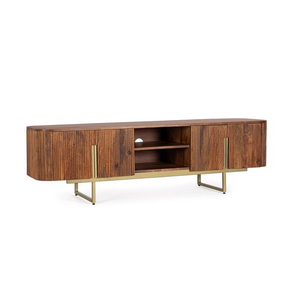 Szafka pod TV z litego drewna mango w naturalnym kolorze 180x45x40 cm Vilas – Bizzotto