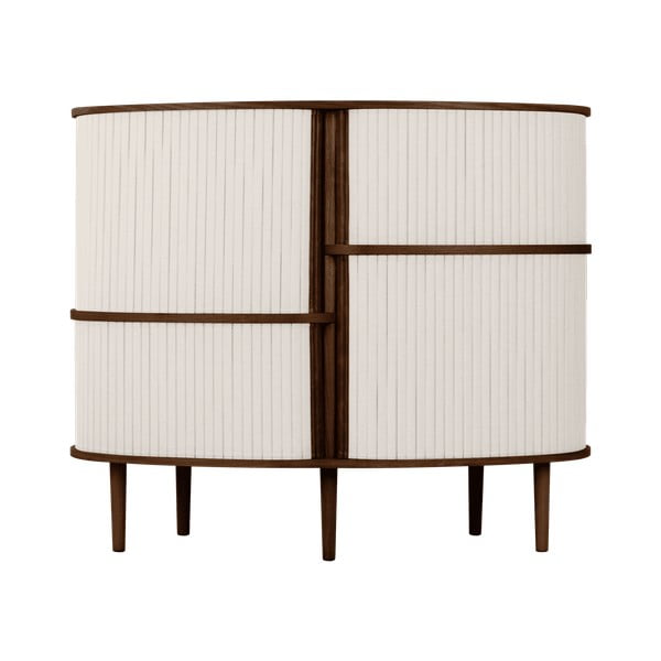 Brązowo-beżowa szafka w dekorze dębu z drzwiami przesuwnymi 120x100x50 cm Audacious – UMAGE