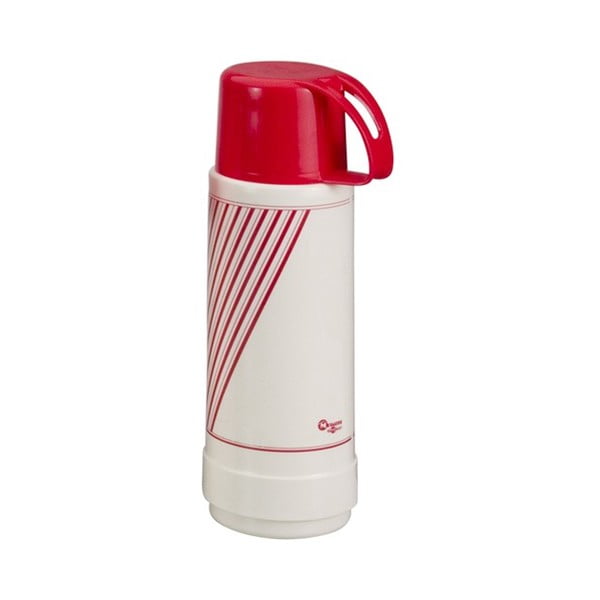 Czerwono-biała butelka termiczna Metaltex Vacuum, 1 l