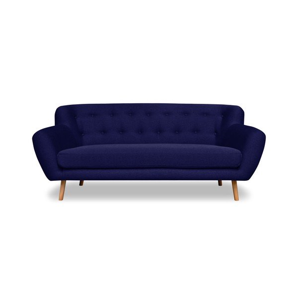 Zestaw granatowej sofy 3-osobowej i 2-osobowej Cosmopolitan design London-image-1