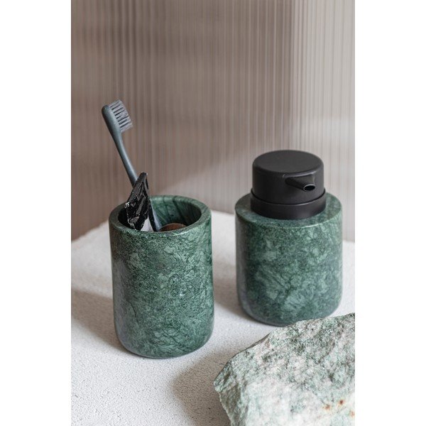 Ciemnozielony marmurowy kubek na szczoteczki do zębów Marble – Mette Ditmer Denmark-image-2
