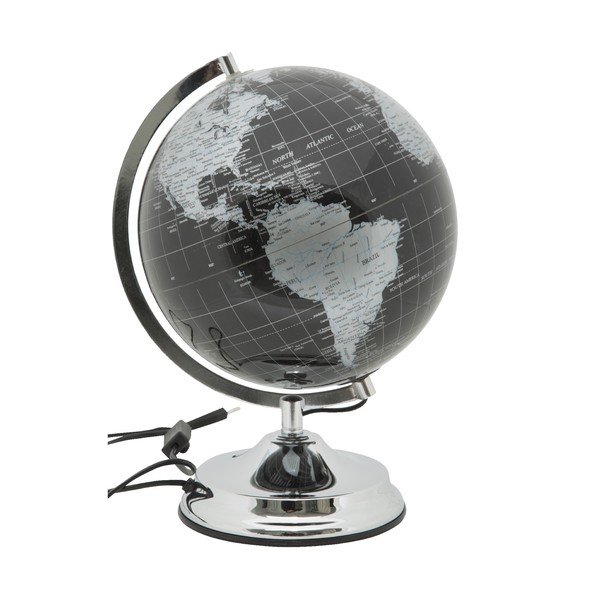 Lampa stołowa w kształcie globusu Mauro Ferretti Globe Silver, ø 25 cm-image-3
