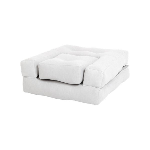 Jasnoszary dziecięcy fotel rozkładany z podnóżkiem/pufem Karup Design Mini Cube Grey-image-3