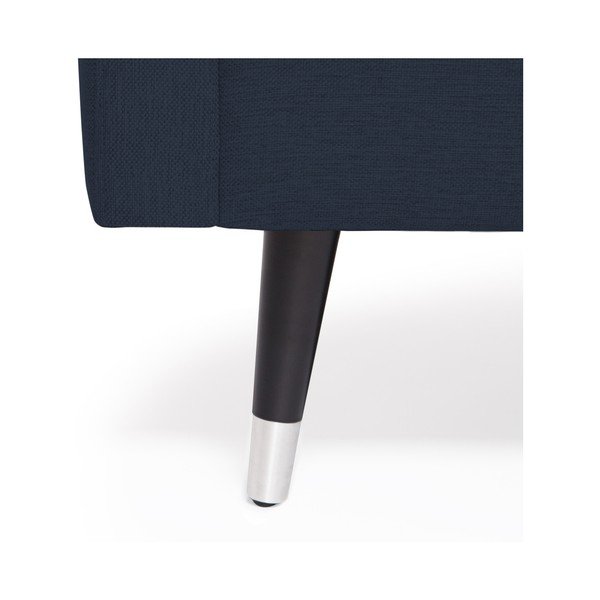 Granatowa sofa 3-osobowa z nogami w kolorze srebra Vivonita Meyer-image-3