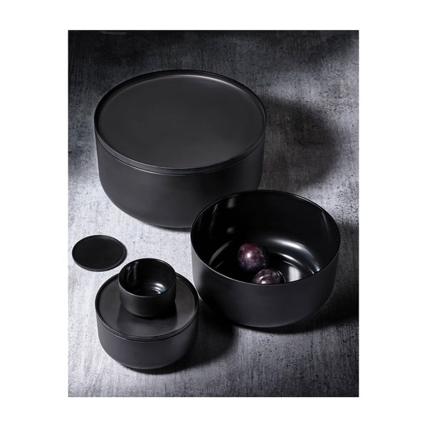 Ciemnoszara miska z przykrywką ZONE Peili, 16 cm-image-2