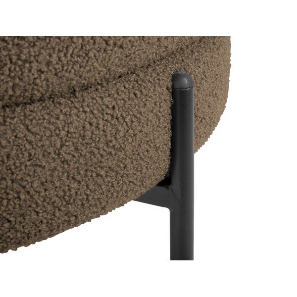 Szarobrązowy fotel z materiału bouclé Noble – Leitmotiv-image-1