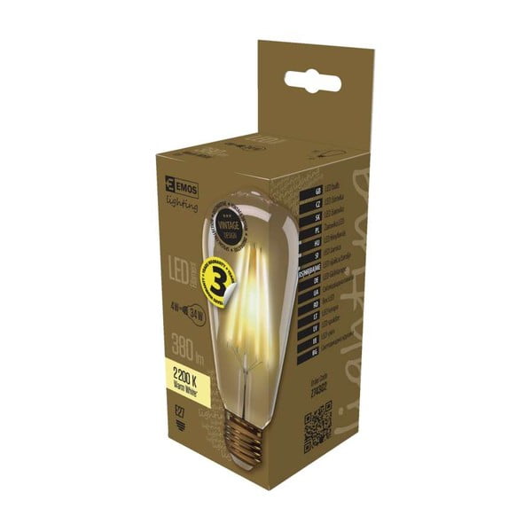 Żarówka LED EMOS Vintage ST64 Warm White, 4W E27-image-2