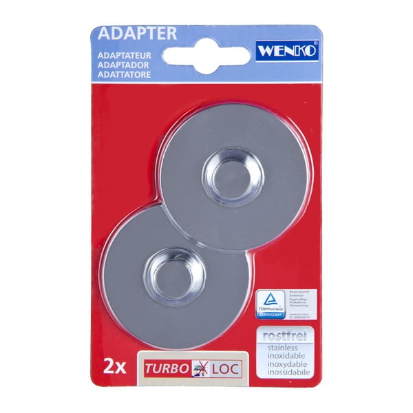 Zestaw 2 ściennych haczyków Wenko Turbo-Loc Shiny-image-1