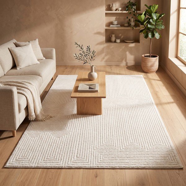 Kremowy dywan 200x290 cm Labyrinth – ESTE-image-2