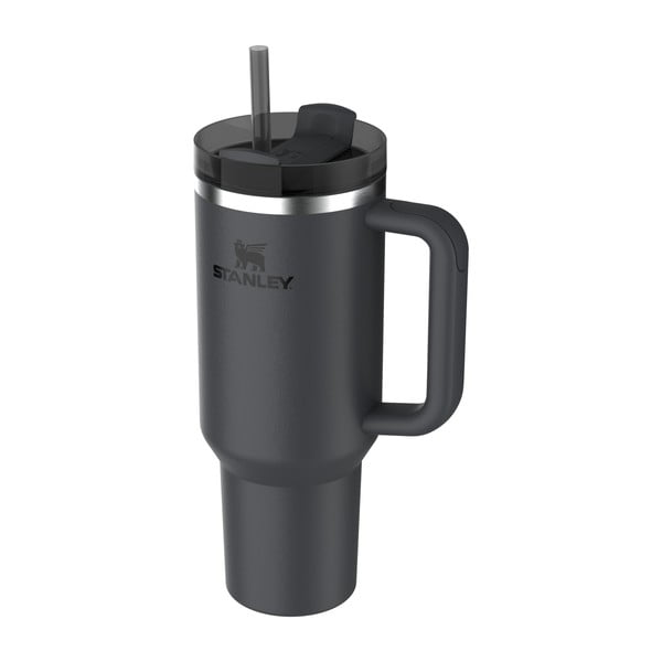 Czarny termos ze słomką ze stali nierdzewnej 1,18 l Quencher H2.0 FlowState Tumbler Black – Stanley-image-3