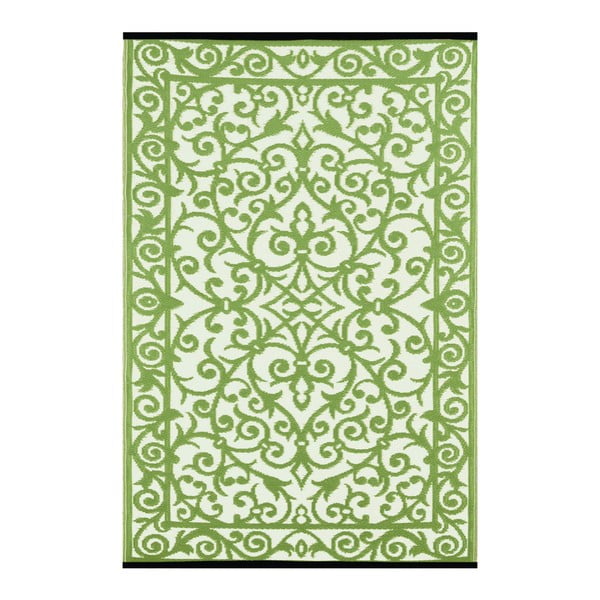 Zielono-beżowy dwustronny dywan zewnętrzny Green Decore Gala, 150x240 cm