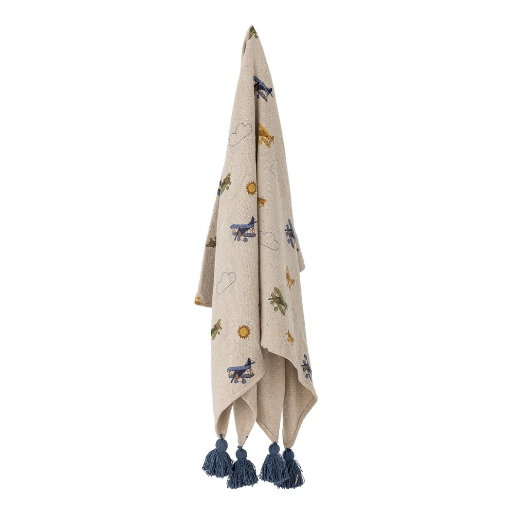 Kremowy koc dziecięcy 130x160 cm Plane – Bloomingville Mini (zdjęcie 3)