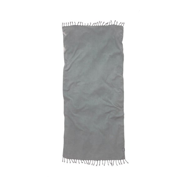 Szary ręcznik Hamam Seahorse Pessinus, 100x180 cm