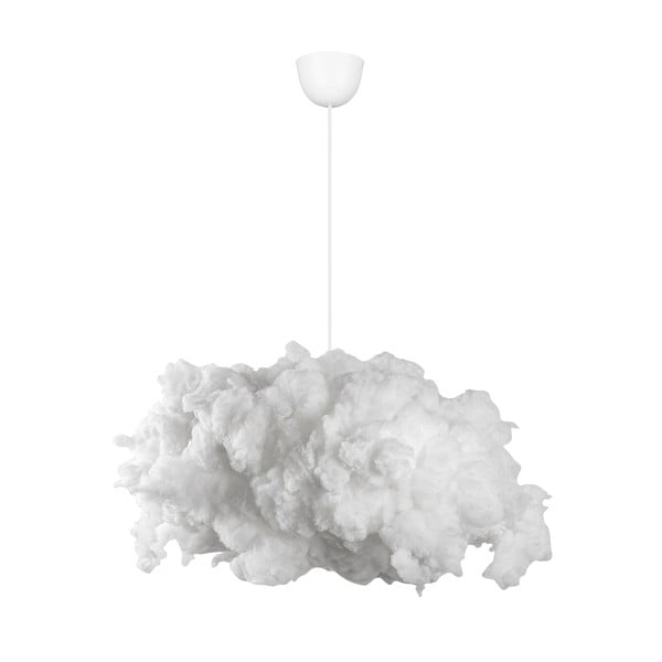 Biała lampa wisząca z tekstylnym kloszem Serenity – Opviq lights