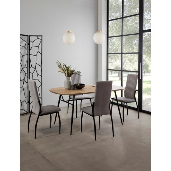 Stół z blatem w dekorze drewna dębowego Marckeric Mirta-image-1