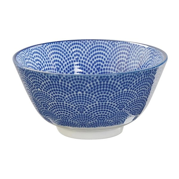Niebieska miseczka porcelanowa na ryż Tokyo Design Studio Dots, ⌀ 12 cm