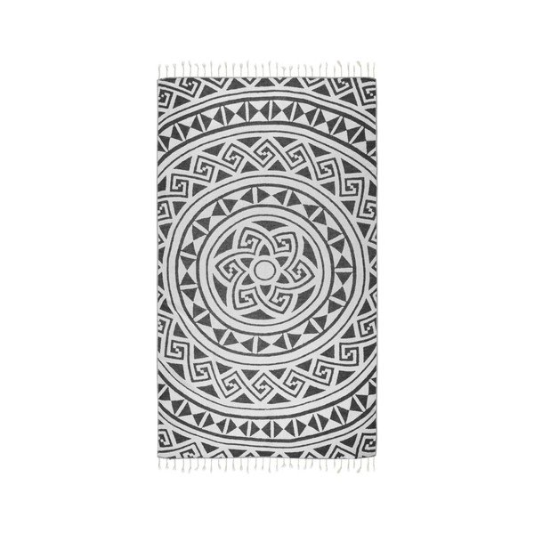 Czarny ręcznik hammam Kate Louise Mirabelle, 165x100 cm-image-2