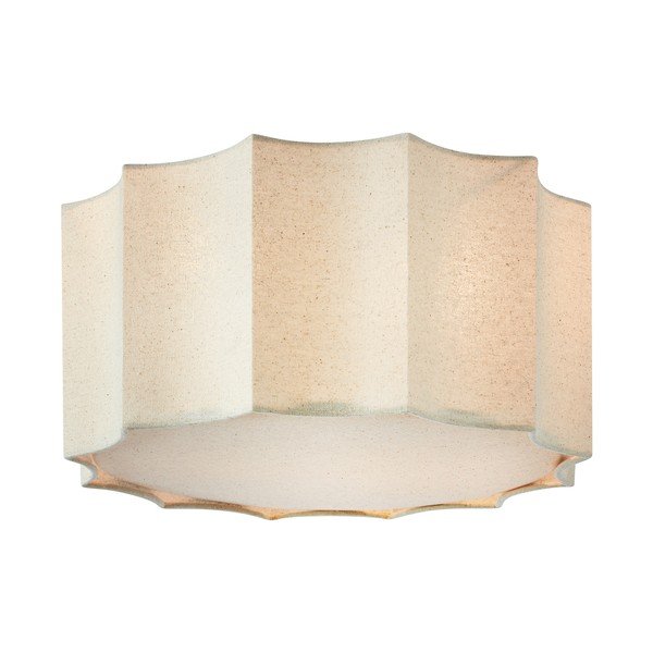 Beżowa metalowa lampa sufitowa z tekstylnym kloszem ø 35 cm Olea – Markslöjd