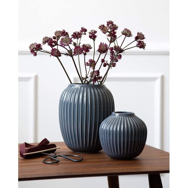 Antracytowy kamionkowy wazon Kähler Design Hammershoi, wys. 12,5 cm-image-1