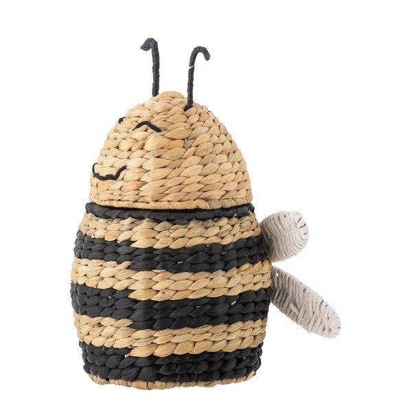 Dziecięcy kosz na zabawki z hiacyntu wodnego w naturalnym kolorze 20x18x30 cm Finn – Bloomingville Mini-image-4