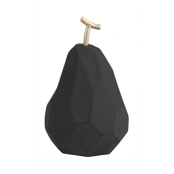 Matowa czarna betonowa figurka PT LIVING Origami Pear