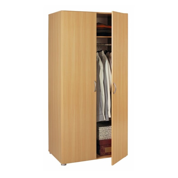 2-drzwiowa szafa z półką z dekorem drewna bukowego Zip
