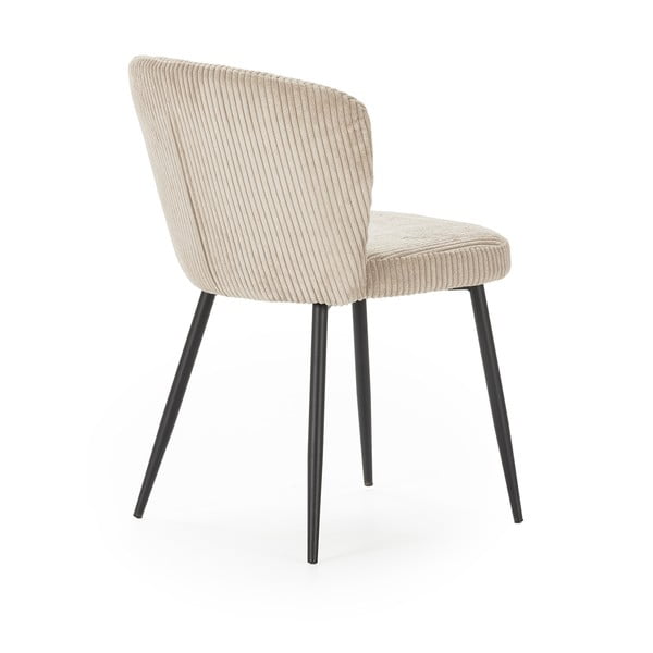 Beżowe sztruksowe krzesła zestaw 4 szt. Megan – Marckeric-image-4