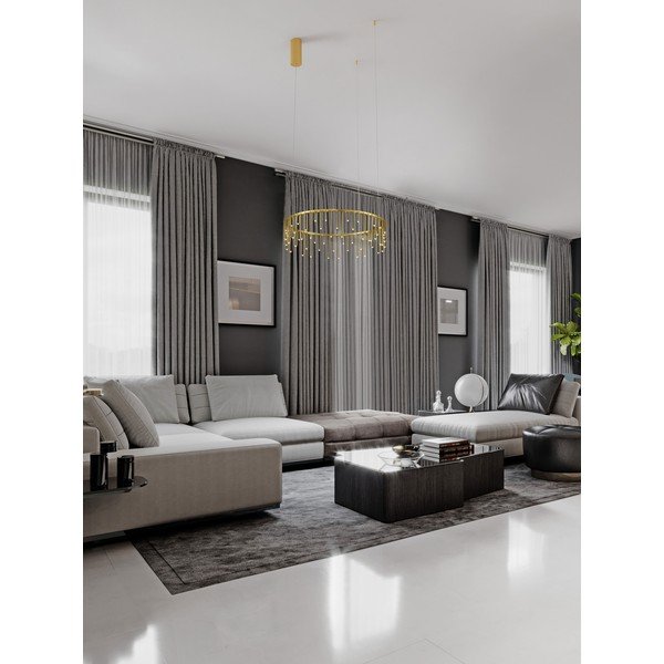 Aluminiowa lampa wisząca LED ze ściemniaczem w kolorze złota ø 65 cm Stellar – Nova Luce-image-1