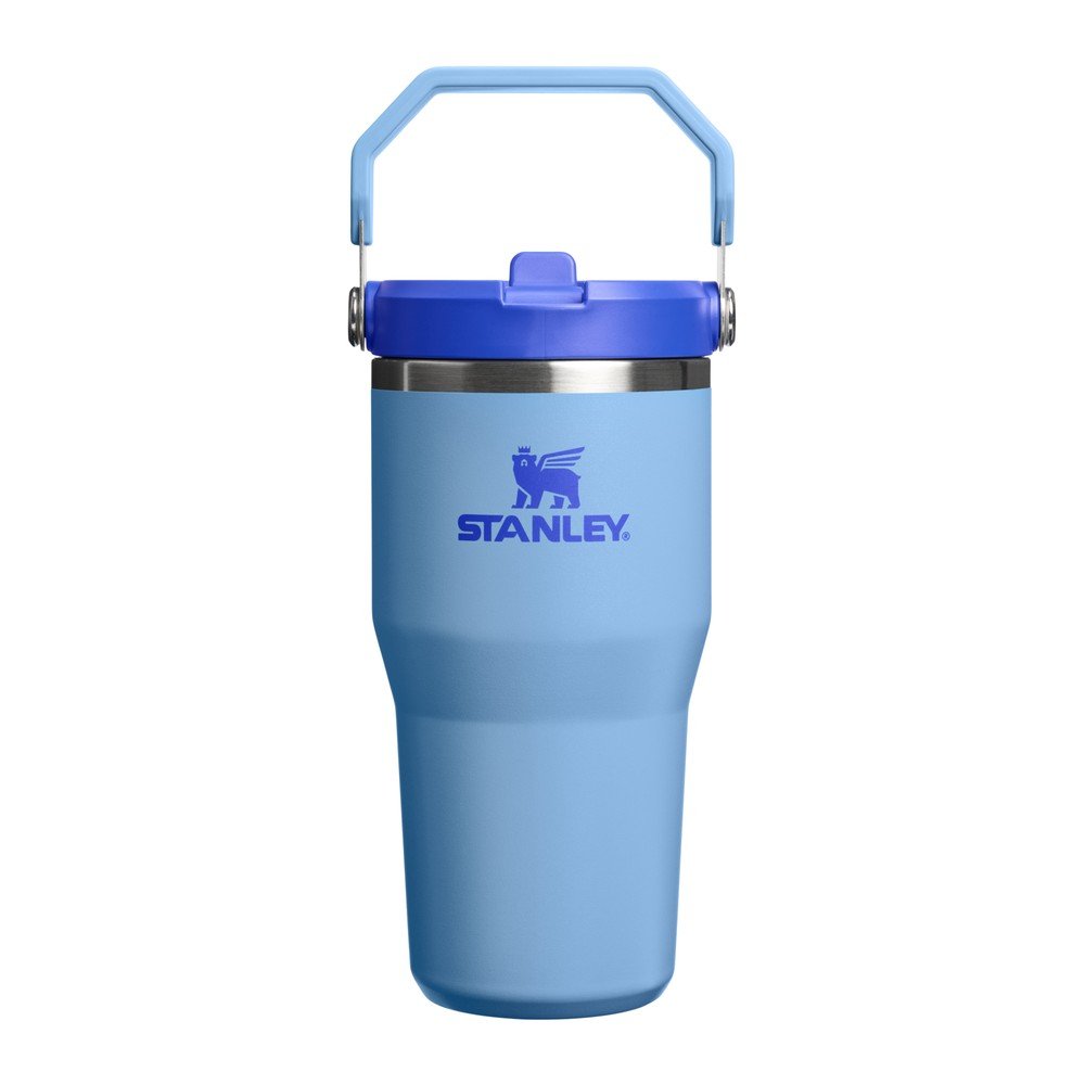 Niebieski termos ze stali nierdzewnej 600 ml IceFlow™ Flip Straw 2.0 Tumbler Blue Sky – Stanley