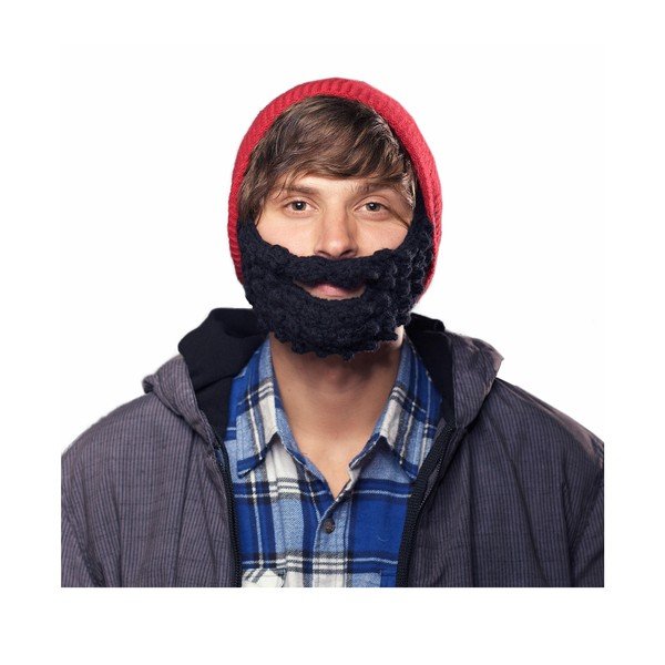 Czerwona czapka  z czarną brodą Beardo Attached-image-1