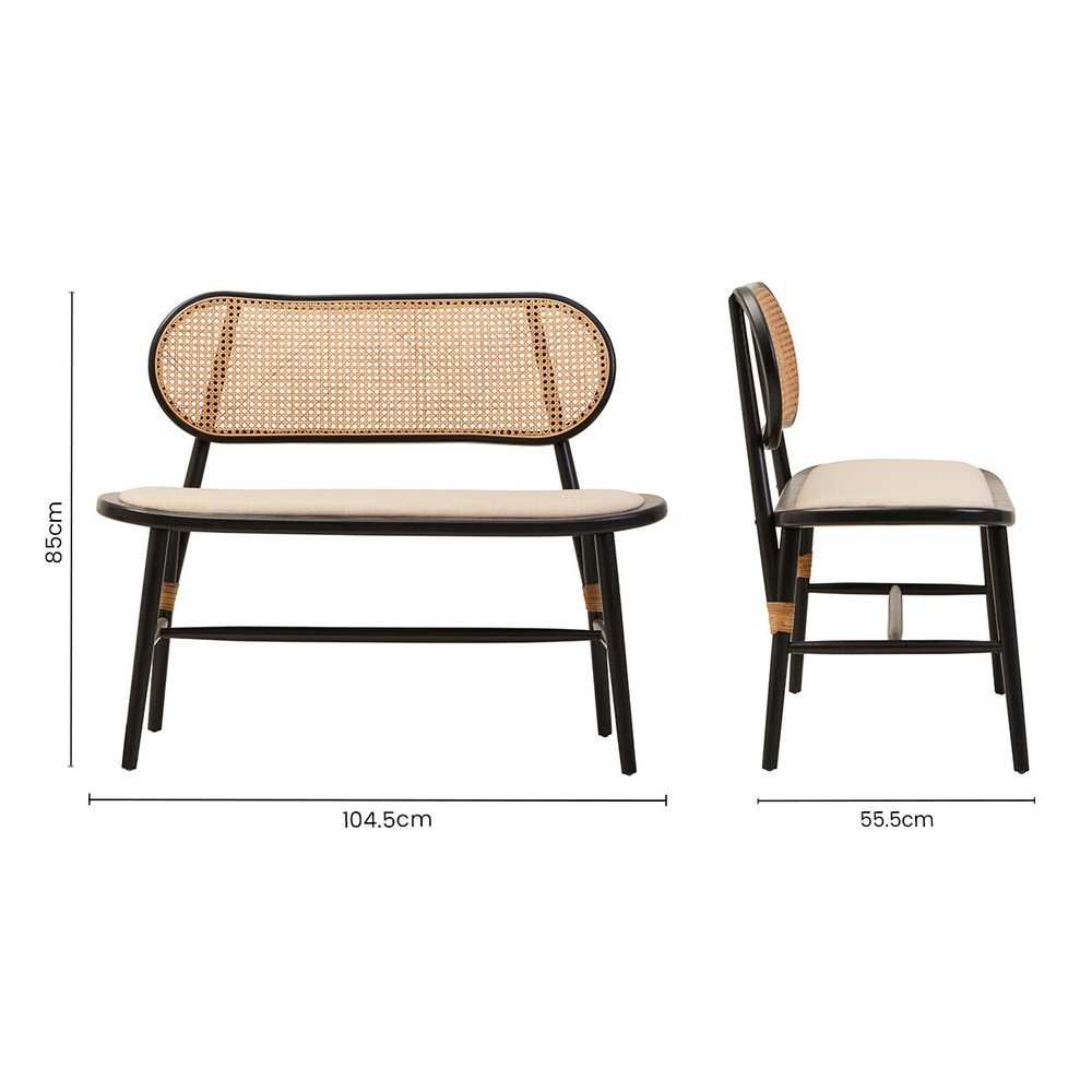 Tapicerowana ławka w naturalnym kolorze Cebu – Premier Housewares (zdjęcie 7)