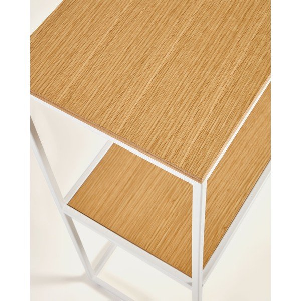 Biało-naturalna konsola w dekorze dębu 30x120 cm Yoana – Kave Home-image-2