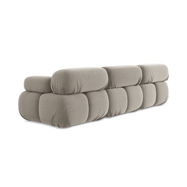Beżowa aksamitna sofa modułowa 285 cm Lokua – Makamii-image-4