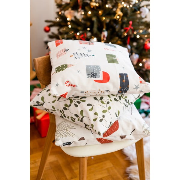 Poszewki na poduszki ze świątecznym motywem zestaw 4 szt. 45x45 cm Santa – Butter Kings-image-1
