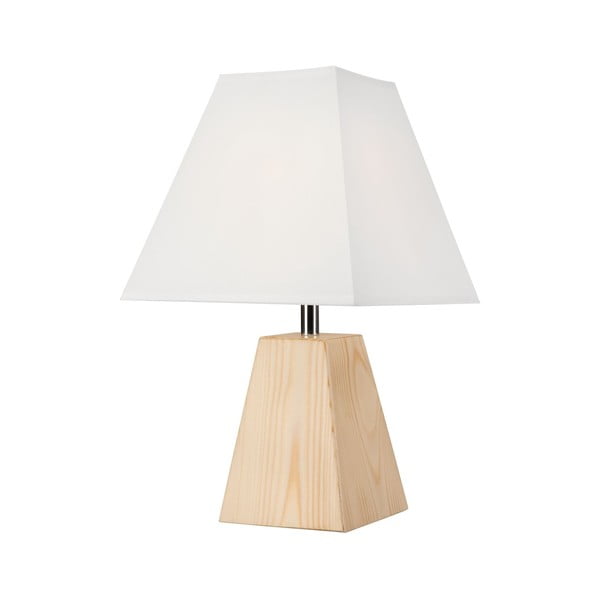Jasnobrązowa lampa stołowa z tekstylnym kloszem (wys. 33 cm) Eco – LAMKUR