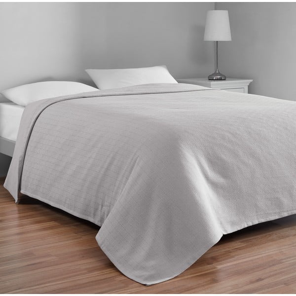 Szara bawełniana narzuta na łóżko dwuosobowe 200x230 cm Serenity – Mijolnir