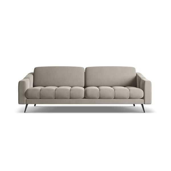 Beżowa aksamitna sofa 238 cm Nalu – Makamii