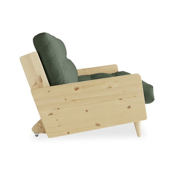 Sofa rozkładana Karup Design Indie Natural Clear/Olive Green-image-4