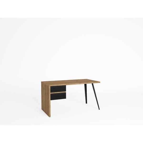 Biurko z blatem w dekorze dębu 69x136 cm Eliot – Marckeric-image-1