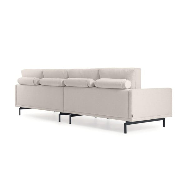 Beżowa sofa  z tkaniny szenilowej 334 cm Galene – Kave Home-image-3