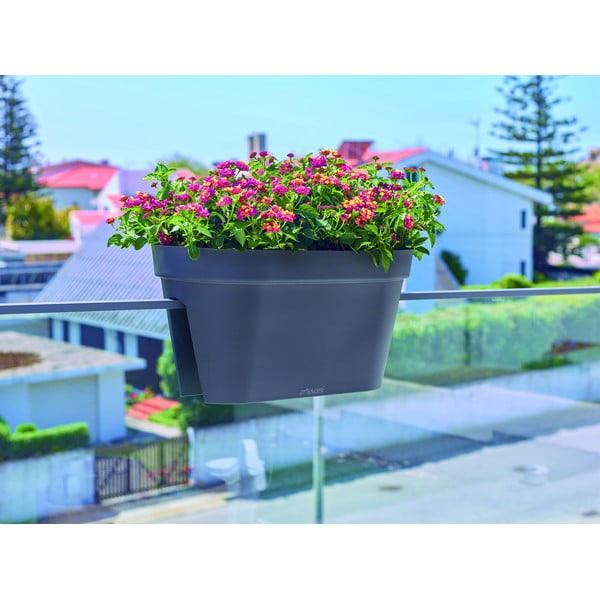 Wisząca skrzynka na kwiaty na balustradę z plastiku z recyklingu 60 cm Capri – Artevasi-image-3