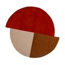 Ceglasty wełniany okrągły dywan tkany ręcznie ø 150 cm Mia Segment – Flair Rugs