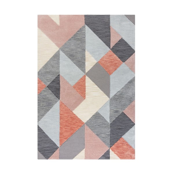Szaro-różowy dywan Flair Rugs Icon, 160x230 cm