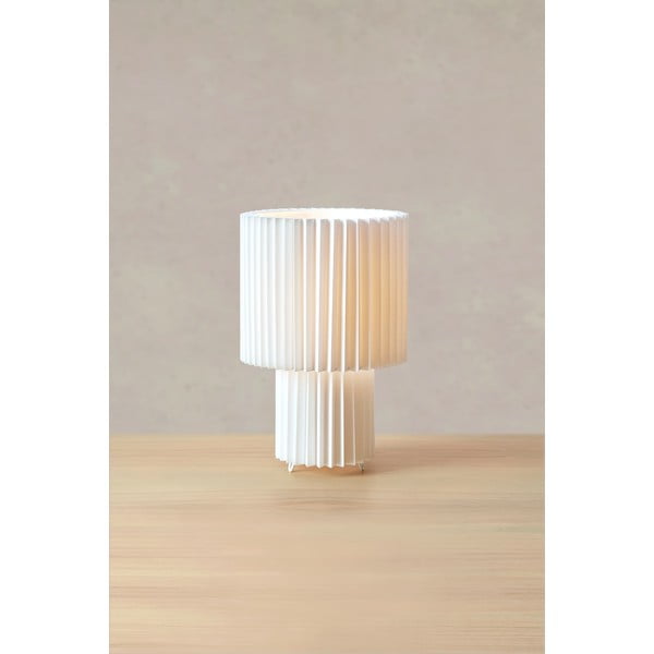 Biała lampa stołowa z tekstylnym kloszem (wysokość 32 cm) Catis – Markslöjd-image-1
