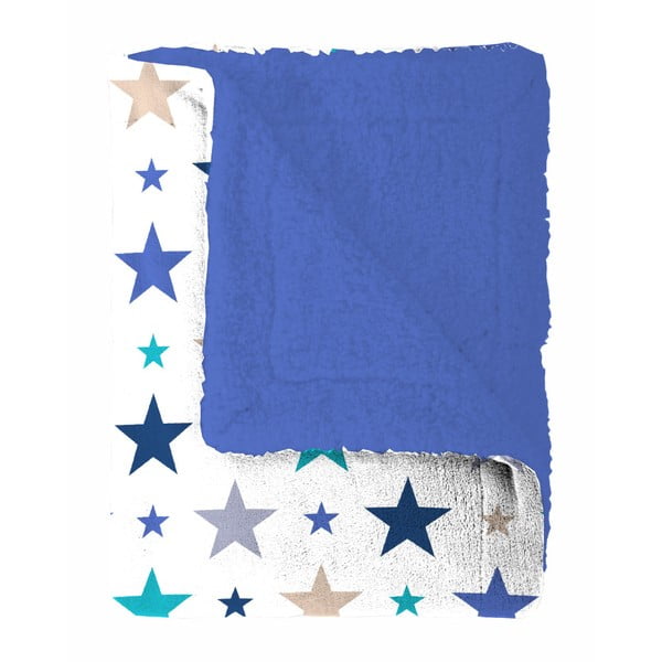 Koc dziecięcy Home Collection Starry blue, niebieskie gwiazdki, 130x170 cm