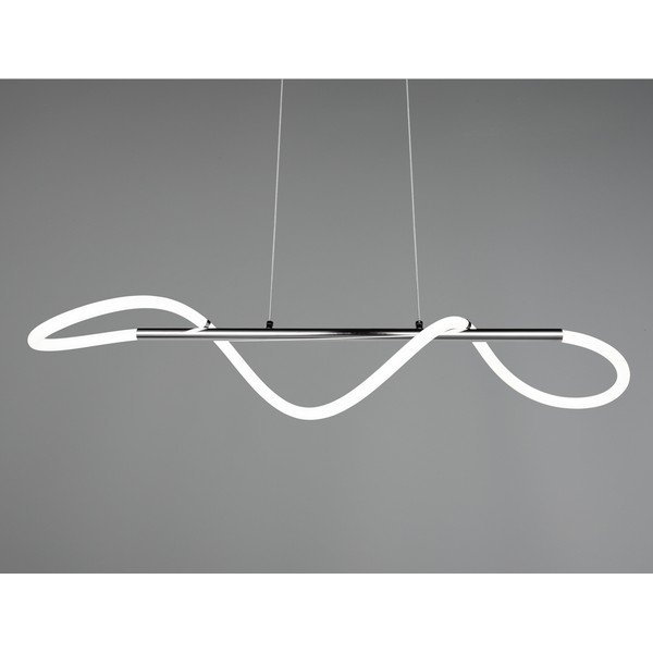 Metalowa lampa wisząca LED ze ściemniaczem w kolorze srebra Argos – Reality-image-2